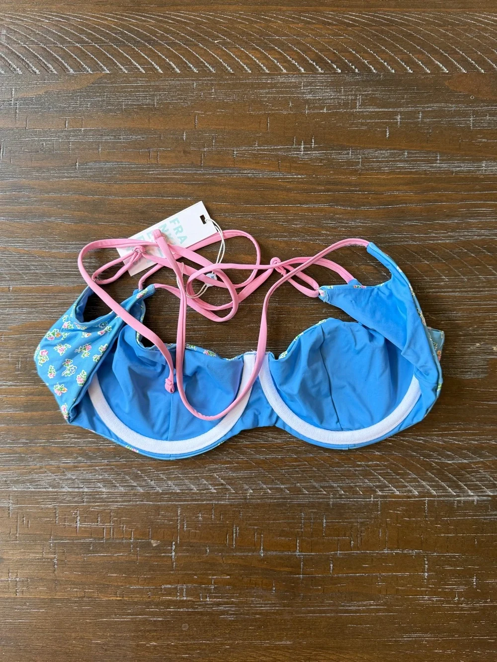 Frankie’s Bikinis Cola Underwire Balconette Bikini Top